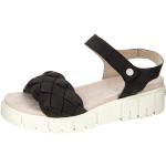 Dámské Kožené sandály Caprice v černé barvě z kůže ve velikosti 42 ve slevě na léto 