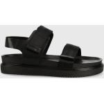 Pánské Kožené sandály Vagabond v černé barvě z kůže ve velikosti 45 na léto 