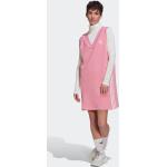 Dámské Šaty adidas Adicolor v růžové barvě z bavlny ve velikosti 7 XL s výstřihem do V ve slevě 