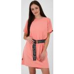 Dámské Šaty ke kolenům Alife Kickin v růžové barvě v minimalistickém stylu ve velikosti M veganské ve slevě 