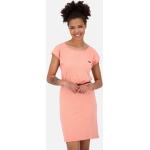 Dámské Letní šaty Alife Kickin v růžové barvě v minimalistickém stylu ve velikosti L veganské ve slevě 