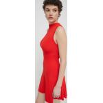 Dámské Mini šaty Desigual v červené barvě z viskózy ve velikosti L 