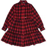 Dětské šaty Dívčí v červené barvě s kostkovaným vzorem od značky Dsquared2 z obchodu Vermont.cz s poštovným zdarma 