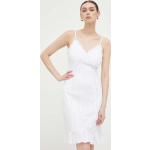 Dámské Mini šaty Guess v bílé barvě z polyesteru ve velikosti S s výstřihem do V ve slevě 