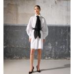 Dámské BIO Šaty s potiskem Karl Lagerfeld v bílé barvě v elegantním stylu ve velikosti Oversize 