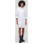 Dámské BIO Košilové šaty Karl Lagerfeld v bílé barvě v elegantním stylu z popelínu ve velikosti 10 XL s tříčtvrtečním rukávem 