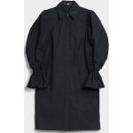 Dámské BIO Košilové šaty Karl Lagerfeld v černé barvě v elegantním stylu z popelínu ve velikosti 10 XL s tříčtvrtečním rukávem 