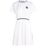Dámské BIO Tričkové šaty Karl Lagerfeld v bílé barvě v ležérním stylu s pruhovaným vzorem ve velikosti S s krátkým rukávem 
