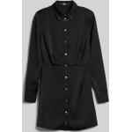 Dámské Košilové šaty Karl Lagerfeld v černé barvě v elegantním stylu ze saténu ve velikosti 10 XL s dlouhým rukávem 