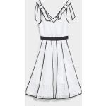 Dámské Letní šaty Karl Lagerfeld v bílé barvě v elegantním stylu z krajky ve velikosti 10 XL s mašlí 