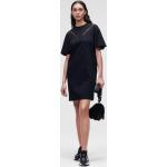 Dámské Tričkové šaty Karl Lagerfeld v černé barvě z krajky ve velikosti S s krátkým rukávem s volány 