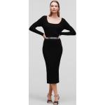 Dámské Pletené šaty Karl Lagerfeld v černé barvě ve velikosti M 