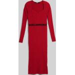 Dámské Pletené šaty Karl Lagerfeld v červené barvě ve velikosti XS s dlouhým rukávem 