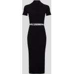 Dámské Pletené šaty Karl Lagerfeld v černé barvě v elegantním stylu s krátkým rukávem 