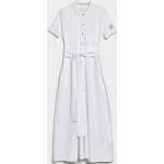 Dámské Maxi šaty La Martina v bílé barvě v třpytivém stylu ve velikosti 2 s krátkým rukávem se třpytkami 