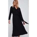 Dámské Designer Šaty Ralph Lauren Ralph v černé barvě z bavlny ve velikosti 10 XL s dlouhým rukávem s výstřihem do V 