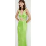 Dámské Krajkové šaty Never Fully Dressed v zelené barvě z polyesteru ve velikosti L maxi s výstřihem do V 