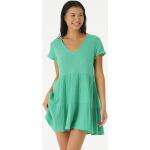 Dámské Letní šaty Rip Curl v zelené barvě romantické z bavlny ve velikosti S s krátkým rukávem ve slevě 