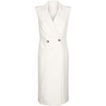 Dámské Zavinovací šaty Alba Moda v bílé barvě ze syntetiky ve velikosti XXL s výstřihem do V 