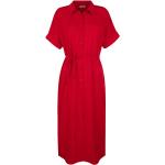 Šaty s módním řasením Alba Moda Červená