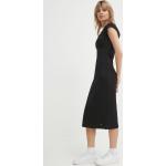 Dámské Šaty Tommy Hilfiger v černé barvě z bavlny ve velikosti XXL s krátkým rukávem s kulatým výstřihem plus size 