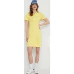 Dámské BIO Mini šaty Tommy Hilfiger v žluté barvě z bavlny ve velikosti XXL ve slevě plus size 