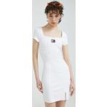 Dámské Mini šaty Tommy Hilfiger v bílé barvě z viskózy ve velikosti L s výstřihem do V strečové 