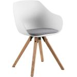 Jídelní židle Scandi v bílé barvě v elegantním stylu z plastu 