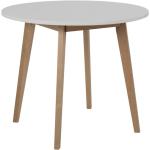 Jídelní stoly Scandi v bílé barvě v retro stylu ze dřeva kulaté 