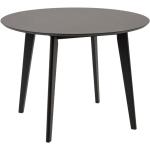Jídelní stoly Scandi v černé barvě v minimalistickém stylu z dubu kulaté lakované 