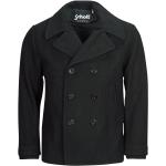 Pánské Kabáty Schott NYC v černé barvě ve velikosti XXL plus size 