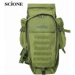 Pánské Outdoorové batohy Nepromokavé ve vojensky zelené barvě v army stylu skládací o objemu 60 l 