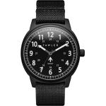 Pánské Řemínky na hodinky Fawler v černé barvě v army stylu z hliníku s NATO řemínkem 