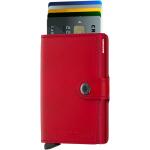 Pánské Kožené peněženky Secrid v červené barvě z hovězí kůže 