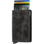 Pánské Kožené peněženky Secrid v černé barvě ve vintage stylu z hovězí kůže ve slevě 