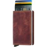 Pánské Kožené peněženky Secrid v hnědé barvě ve vintage stylu z hovězí kůže ve slevě 