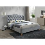 Dvoulůžkové postele v šedé barvě ze dřeva 