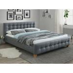 Dvoulůžkové postele v šedé barvě ze dřeva 