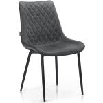 Jídelní židle v šedé barvě z koženky 