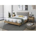 Dvoulůžkové postele v šedé barvě v moderním stylu z masivu 