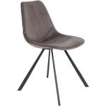Designové židle Dutchbone v šedé barvě ze sametu 