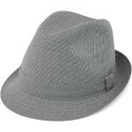 Pánské Fedora klobouky Fawler v šedé barvě s pepito vzorem se stuhou 