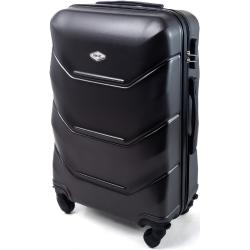 Černý luxusní lehký plastový kufr "Luxury" - vel. M, L, XL