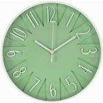 Nástěnné hodiny v zelené barvě z plastu 