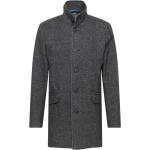 Pánské Klasické kabáty Selected v tmavě šedivé barvě ve velikosti XXL krátké podšité ve slevě plus size udržitelná móda 