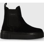 Dámské Kotníčkové boty na podpatku Gant v černé barvě z kůže ve velikosti 42 ve slevě na zimu udržitelná móda 