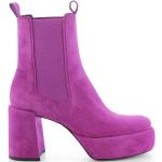 Dámské Kotníčkové boty na podpatku Kennel & Schmenger - K & S v růžové barvě z kůže ve velikosti 41 s výškou podpatku nad 9 cm 
