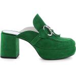 Dámské Kožené pantofle Kennel & Schmenger - K & S v zelené barvě z kůže ve velikosti 41 