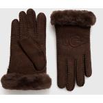 Dámské Kožené rukavice UGG Australia v hnědé barvě z kůže ve velikosti L 