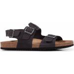 Pánské Kožené sandály Geox v černé barvě z kůže ve velikosti 45 ve slevě na léto 